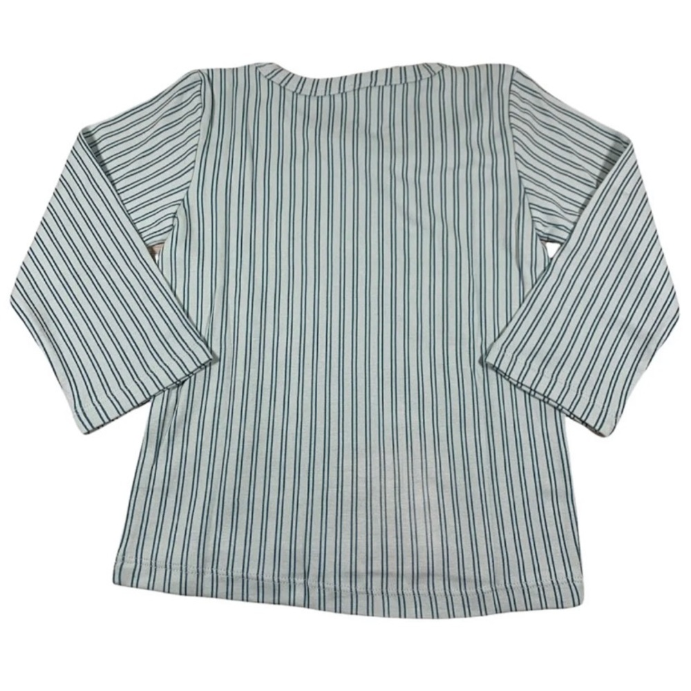 Kate Quinn Long Sleeve Boxy Tee Atlantic Pinstripe - Picture 2 of 2